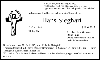 Anzeige von Hans Sieghart von MGO