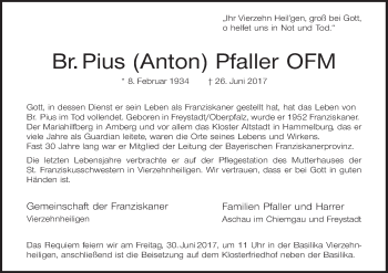 Anzeige von Anton Pfaller von MGO