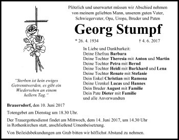 Anzeige von Georg Stumpf von MGO