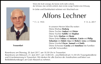 Anzeige von Alfons Lechner von MGO