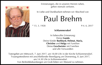 Anzeige von Paul Brehm von MGO