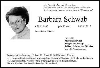 Anzeige von Barbara Schwab von MGO
