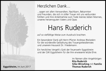 Anzeige von Hans Ruderich von MGO