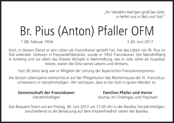 Anzeige von Anton Pfaller von MGO
