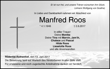 Anzeige von Lieselotte Roos von MGO