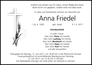 Anzeige von Anna Friedel von MGO