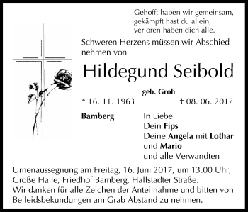 Anzeige von Hildegund Seibold von MGO