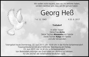 Anzeige von Georg Heß von MGO