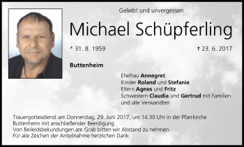 Anzeige von Michael Schüpferling von MGO