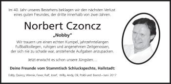 Anzeige von Norbert Czoncz von MGO