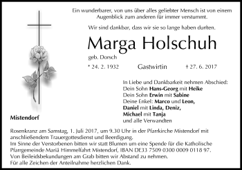 Anzeige von Marga Holschuh von MGO