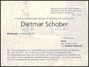Anzeige von Dietmar Schober von MGO
