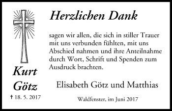 Anzeige von Kurt Götz von MGO