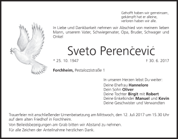 Anzeige von Sveto Perencevic von MGO