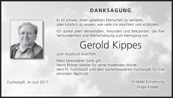 Anzeige von Gerold Kippes von MGO