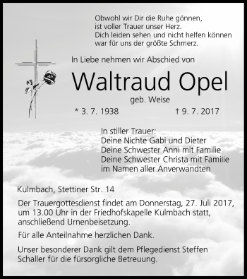 Anzeige von Waltraud Opel von MGO