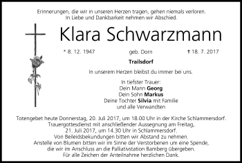 Anzeige von Klara Schwarzmann von MGO