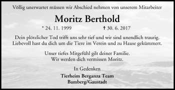 Anzeige von Moritz Berthold von MGO