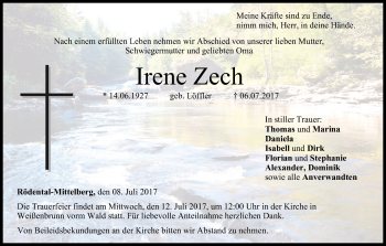 Anzeige von Irene Zech von MGO