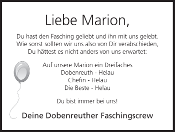 Anzeige von Marion  von MGO