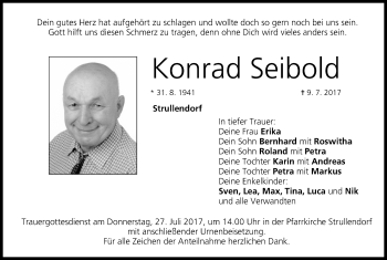 Anzeige von Konrad Seibold von MGO