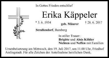 Anzeige von Erika Käppeler von MGO