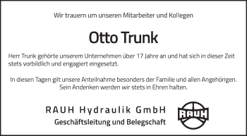 Anzeige von Otto Trunk von MGO