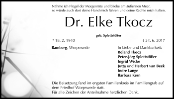 Anzeige von Elke Tkocz von MGO