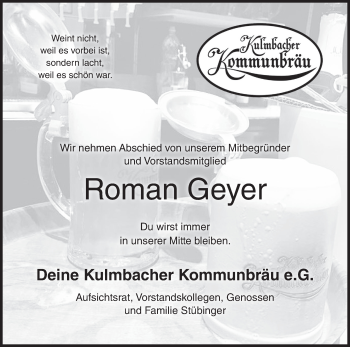 Anzeige von Roman Geyer von MGO