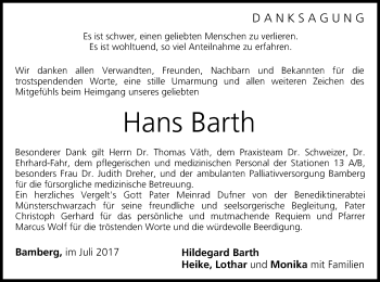 Anzeige von Hans Barth von MGO