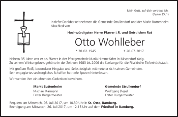 Anzeige von Otto Wohlleber von MGO
