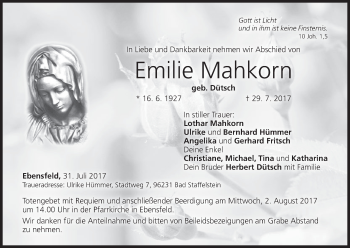 Anzeige von Emilie Mahkorn von MGO