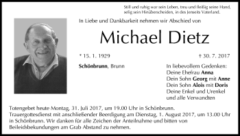 Anzeige von Michael Dietz von MGO