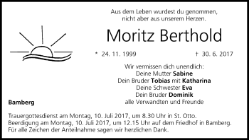 Anzeige von Moritz Berthold von MGO