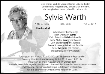 Anzeige von Sylvia Warth von MGO