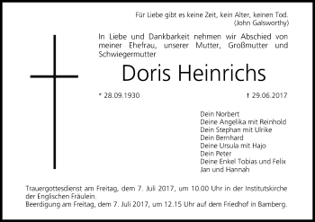 Anzeige von Doris Heinrichs von MGO