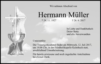 Anzeige von Hermann Müller von MGO