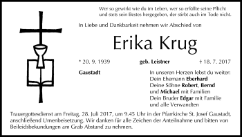Anzeige von Erika Krug von MGO
