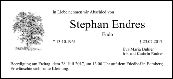 Anzeige von Stephan Endres von MGO