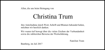 Anzeige von Christina Trum von MGO