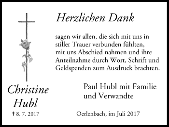 Anzeige von Christine Hubl von MGO