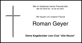 Anzeige von Roman Geyer von MGO