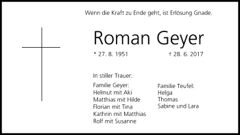 Anzeige von Roman Geyer von MGO