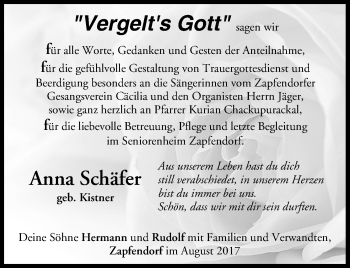 Anzeige von Anna Schäfer von MGO
