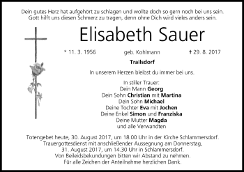 Anzeige von Elisabeth Sauer von MGO