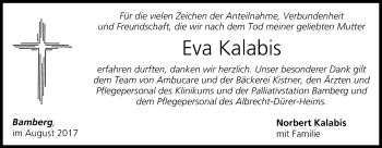 Anzeige von Eva Kalabis von MGO