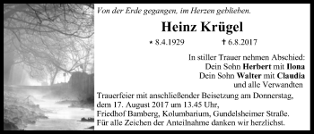 Anzeige von Heinz Krügel von MGO