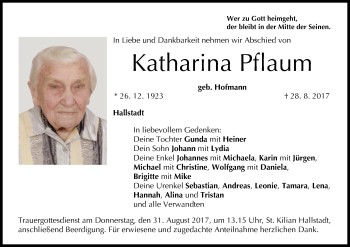 Anzeige von Katharina Pflaum von MGO