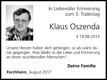 Anzeige von Klaus Oszenda von MGO