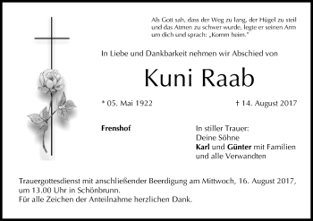 Anzeige von Kuni Raab von MGO